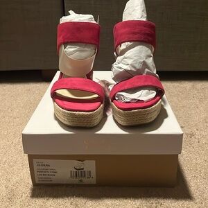 NEW Jessica Simpson Siera Wedge Slide Sandal PerfectlyPink Women's Size 8.5